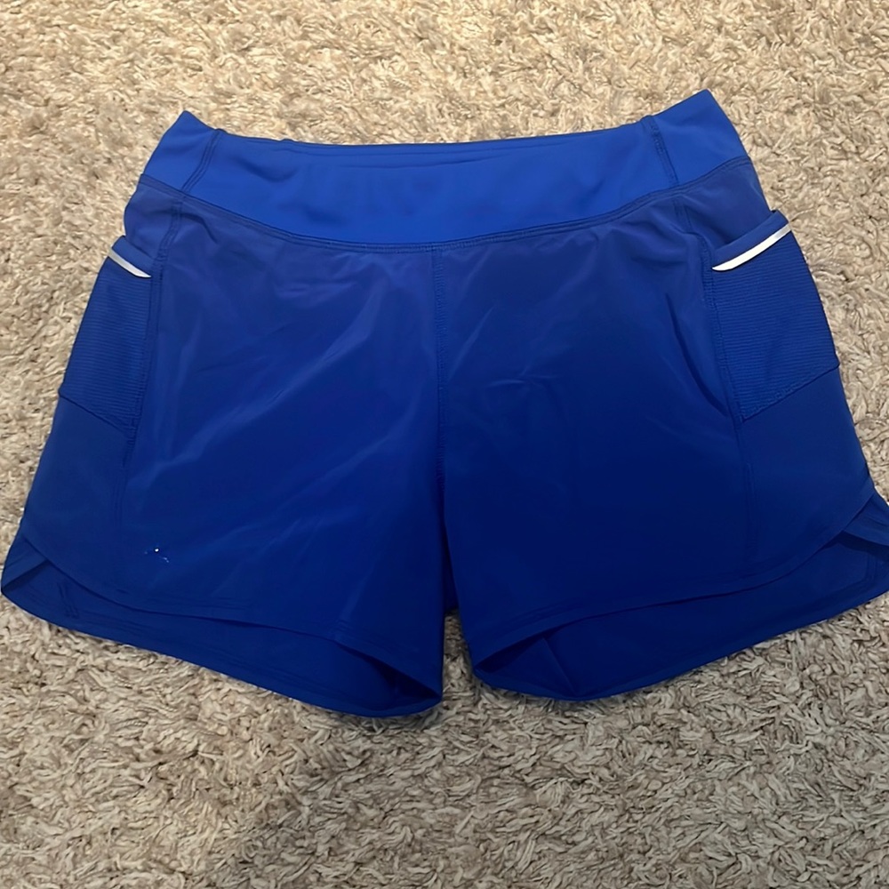 Royal blue athletic shorts
